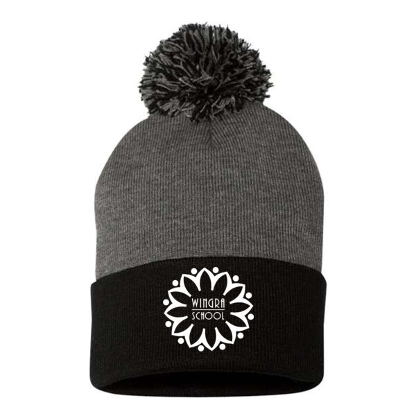 Sportsman 12" Pom Pom Cuffed Beanie - Embroidered Logo Thumbnail