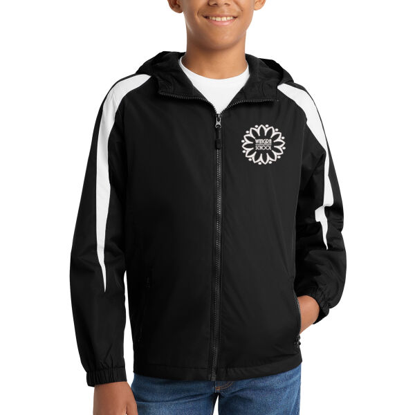 Sport Tek Youth Fleece Lined Colorblock Jacket - Embroidered Logo Thumbnail